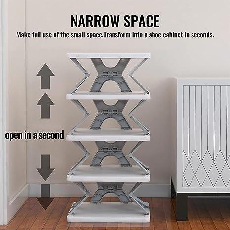 Smart Foldable 5-Layer Shoe Rack – Space Saving Shoes Storage Organizer